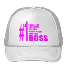 Pink Modern Bosses : Number One Boss Mesh Hats