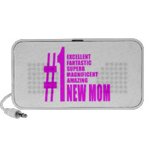 Pink Modern New Moms  Number One New Mum Mini Speaker