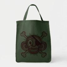 Pink Monkey Pirate Tote Bag
