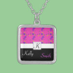 pink monogram flower necklace necklaces