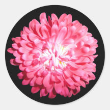 pink mum round sticker