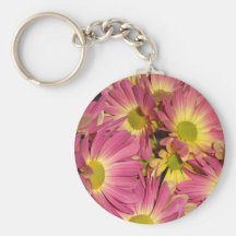 Pink Mums Keychain