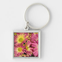 Pink Mums Keychain