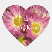 Pink Mums Mother's Day Sticker