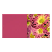 Pink Mums Photo Card