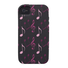Pink Music Notes iPhone 4/4S Cover