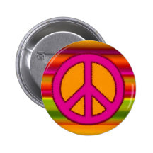 Pink Orange Fractal & Peace Sign