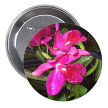 Pink Orchid Corsage Button
