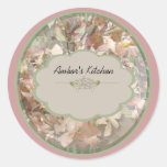 pink orchid spice jar labels sticker