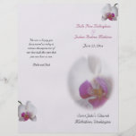Pink Orchid Wedding Program Flyer