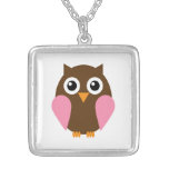 Pink Owl Necklace