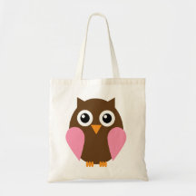 Pink Owl Tote Bag