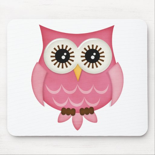 Pink Owls Mousepad