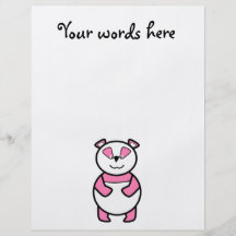 Pink panda bear full colour flyer