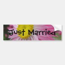 Pink Paper Daisy Bumper Sticker