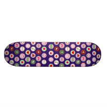 Pink Paris love girly pattern Custom Skate Board