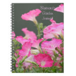 pink petunias notebook