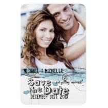 Pink Photo Template Save the Date magnets