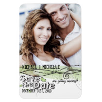 Pink Photo Template Save the Date magnets