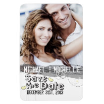Pink Photo Template Save the Date magnets