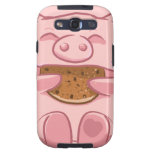Pink pig eating cookie Samsung Galaxy S Case casemate cases