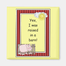 Pink Pig - Farmyard Barnyard Friend - Kids Fridge Magnet