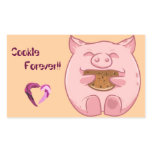 pink piggy eating cookie sticker stickers