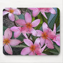 Pink Plumeria Mousepad