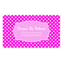 Pink Polka-dot Business Cards