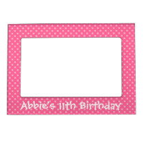 Pink Polka Dot Magnetic Frame magnetic frames