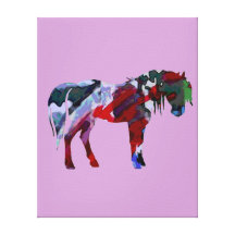 Pink Pony Canvas Print - Horse Wall Art