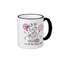 Pink Poodle Birthday Coffee Mug