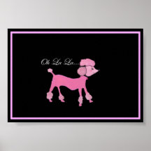 Pink Poodle Poster