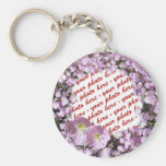 Pink Poppies Photo Frame Key Chain