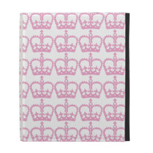 Pink Princess Crown iPad Folio Cover