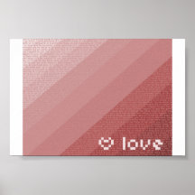 Pink-Red Love Poster