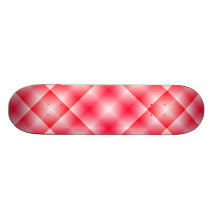 Pink/Red plaid skateboard