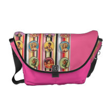 pink retro design bag commuter bag