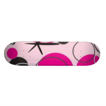 pink retro skateboard deck