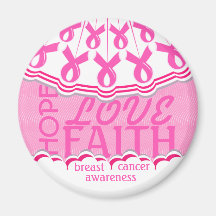 Pink Ribbon Breast Cancer Support Magnet