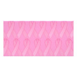 Pink Ribbon Customized Photo Card