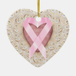 Pink Ribbon From the Heart - SRF Christmas Tree Ornaments