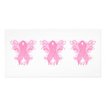 Pink Ribbon Love Photo Card