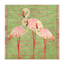Pink Rose Flamingos Art Canvas canvas prints