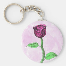 Pink Rose. Key Chains