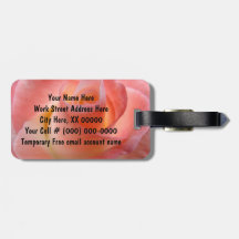 Pink Rose Luggage Tags gifts Vacation Travel tags