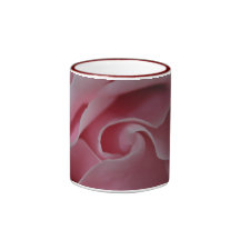 Pink Rose Swirl Coffee Mugs