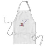 Pink Roses Monogram T Aprons