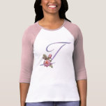 Pink Roses Monogram T Shirt