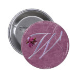 Pink Roses Monogram W
